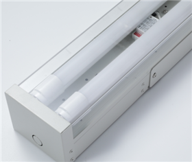 Emergency PC diffuser LED tube batten fixture IP20